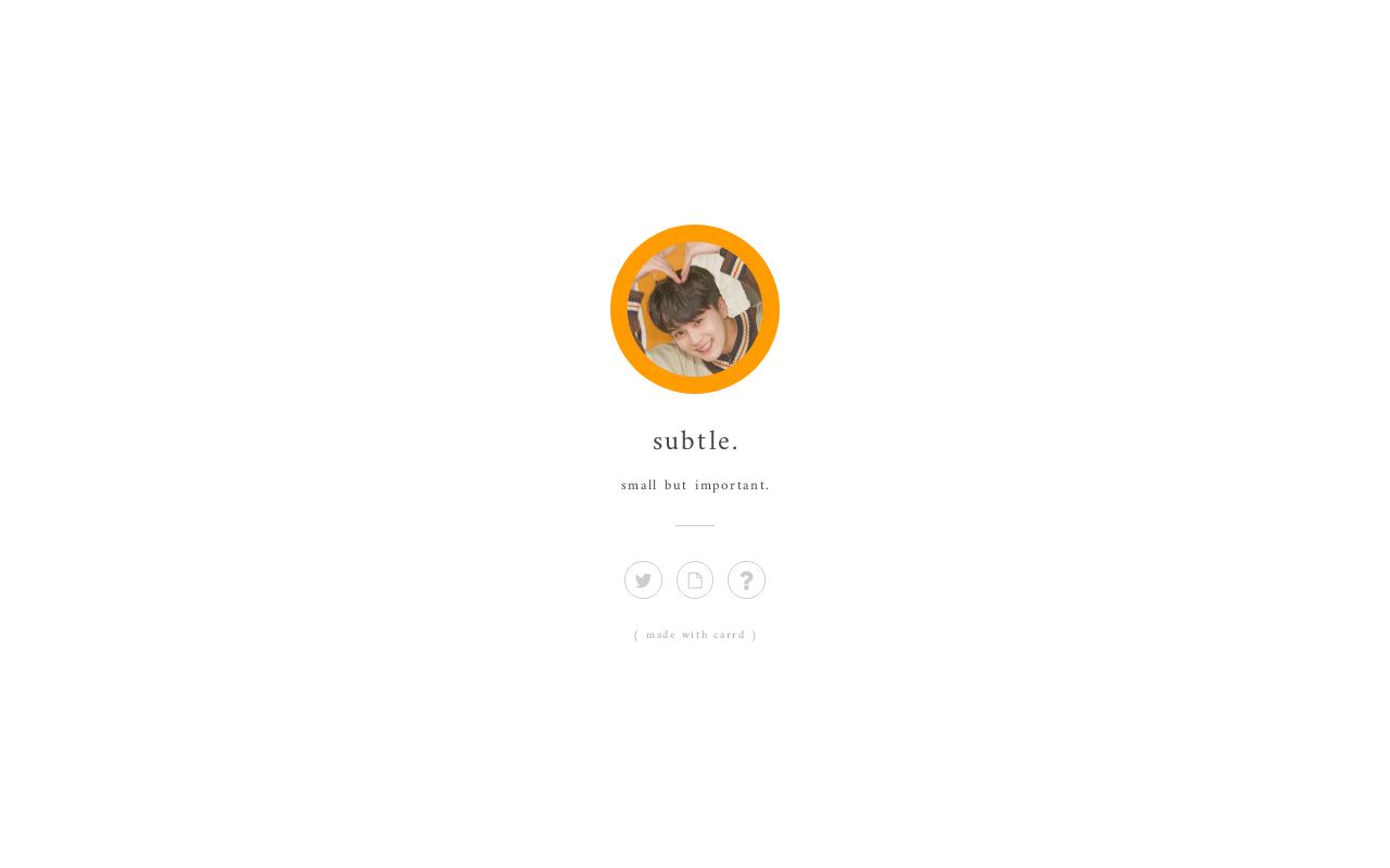 Carrd profile picture for @subtle